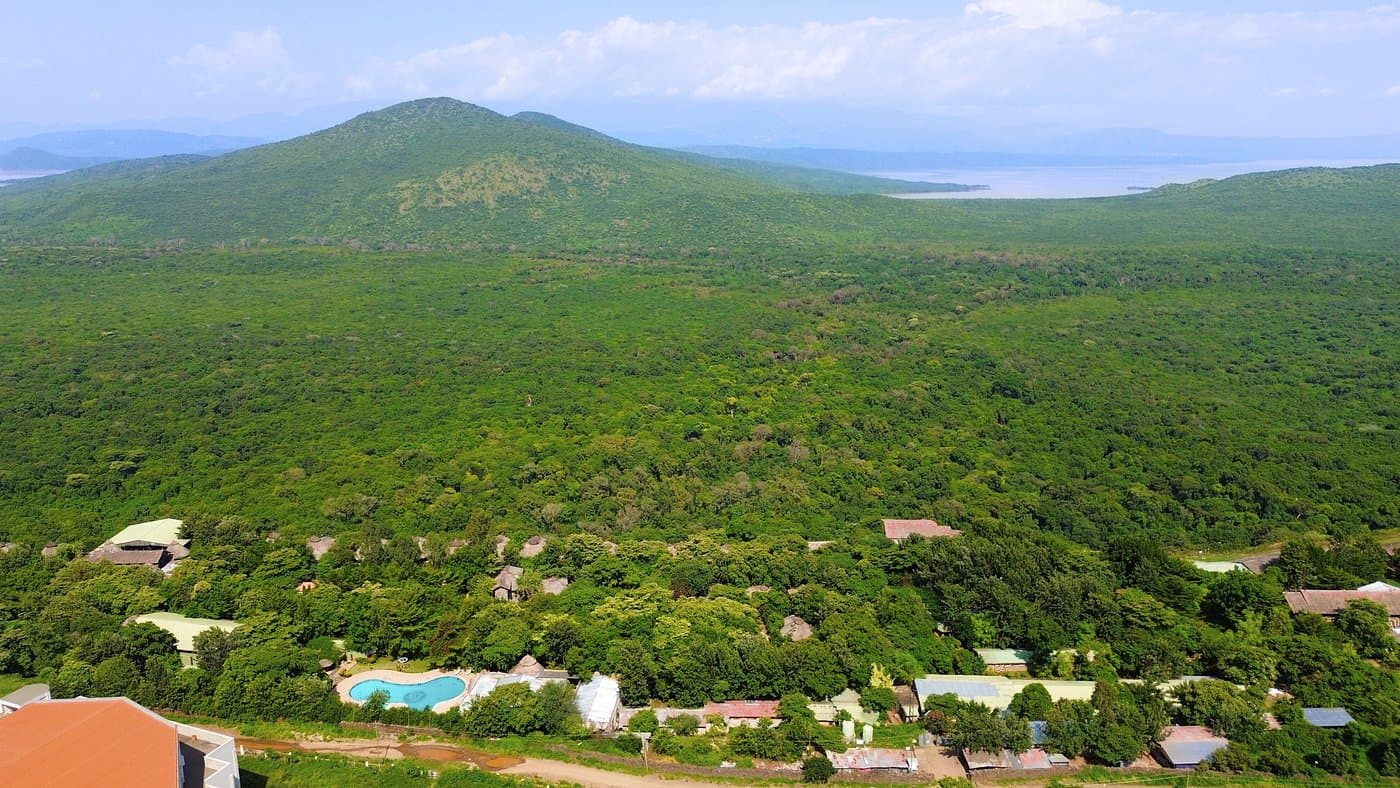 View over Arba Minch and the surrounding landscape