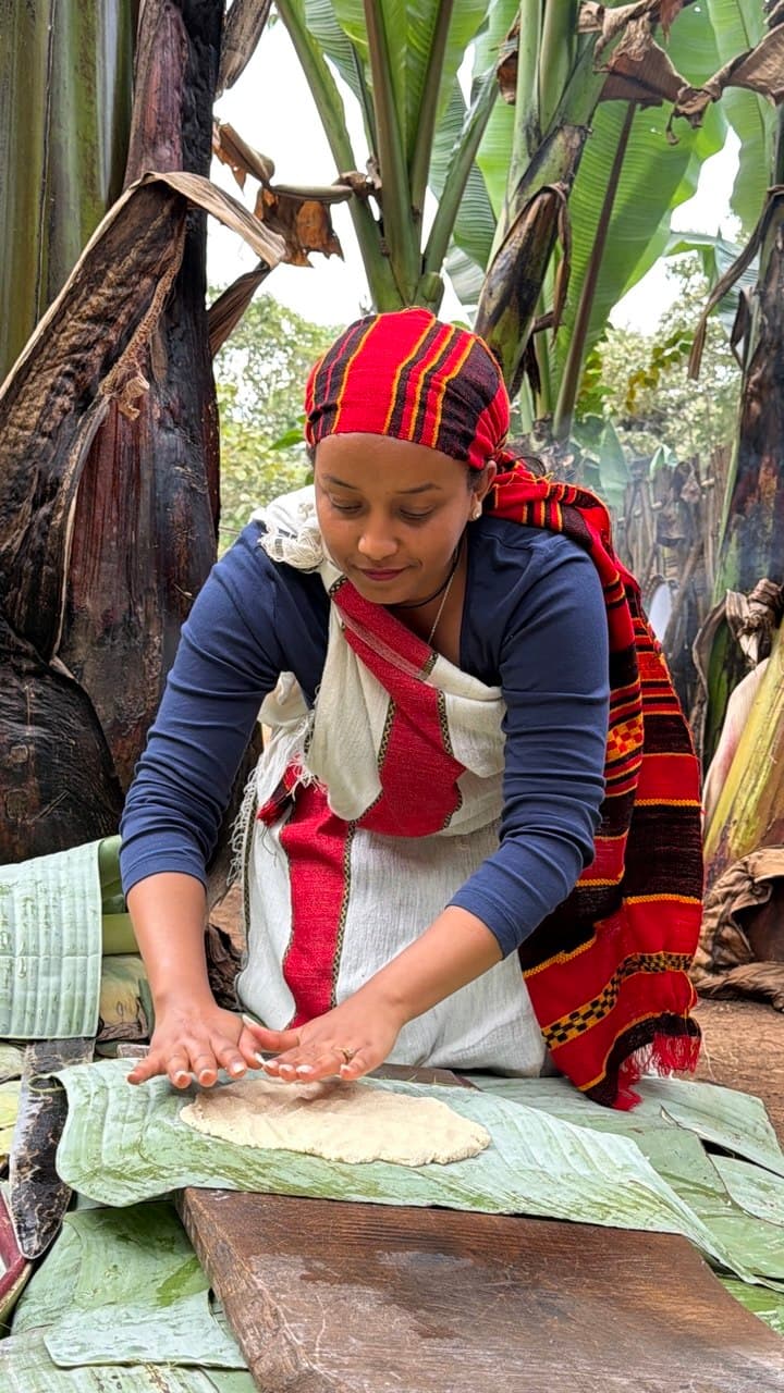 Traditional kocho making in Dorze